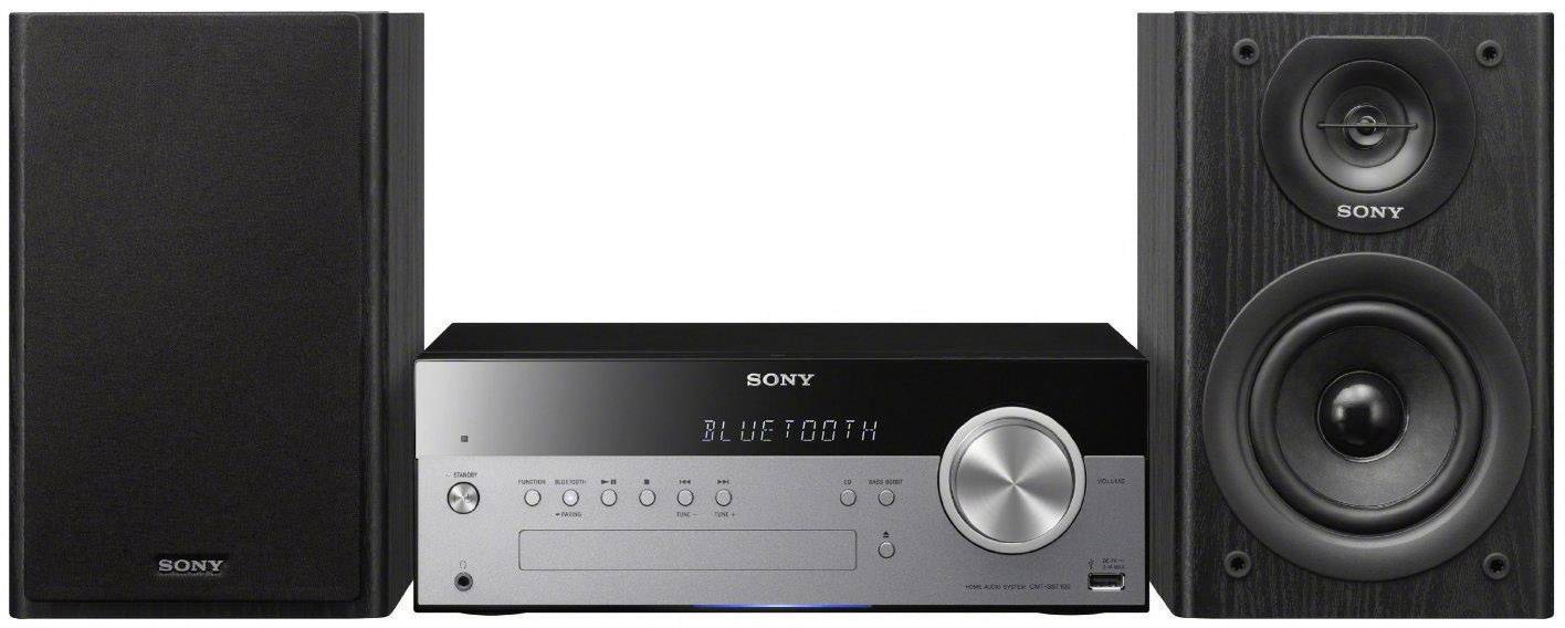 Sony CMT-SBT100B Audio system AUX, Bluetooth, CD, DAB+, NFC, FM, USB, 2 x 25 W Black