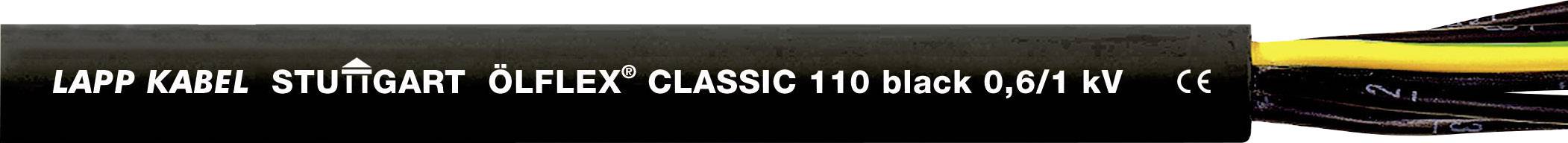 LAPP OeLFLEX® CLASSIC BLACK 110 Control lead 3 G 0.75 mm² Black 1120233/1 Sold per metre