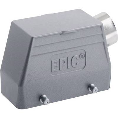 Grey, rectangular component with 'EPIC' written on the side. A cylindrical connection on top and two screws at the bottom.