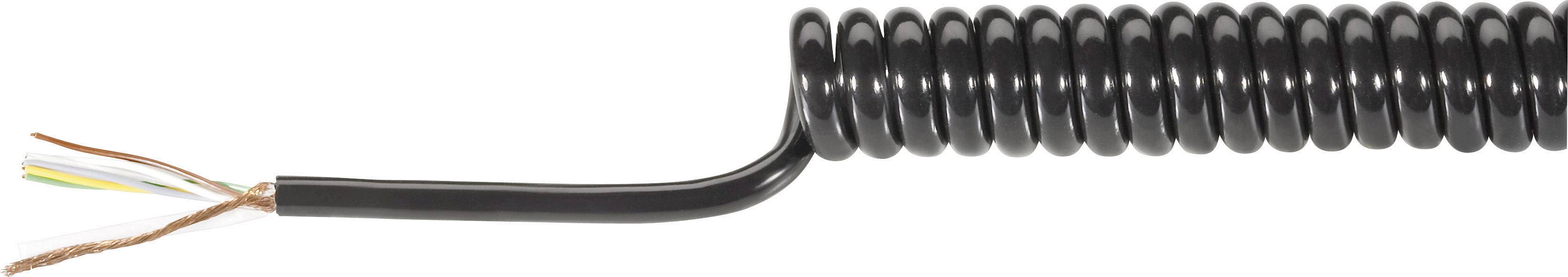 Baude 71436U Spiral cable 100 mm / 400 mm 7 x 0.14 mm² Black 1 pc(s)