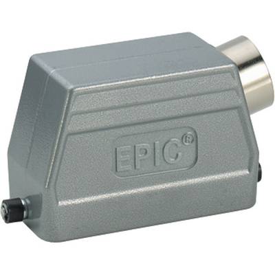Grey rectangular connector housing with the inscription 'EPIC'. Suitable for industrial applications.