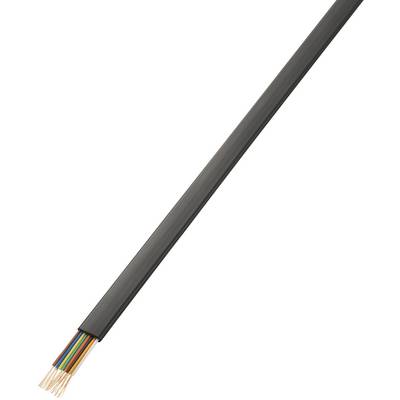 A multi-core, black cable with exposed coloured wires at the end, suitable for electrical connections or installations.