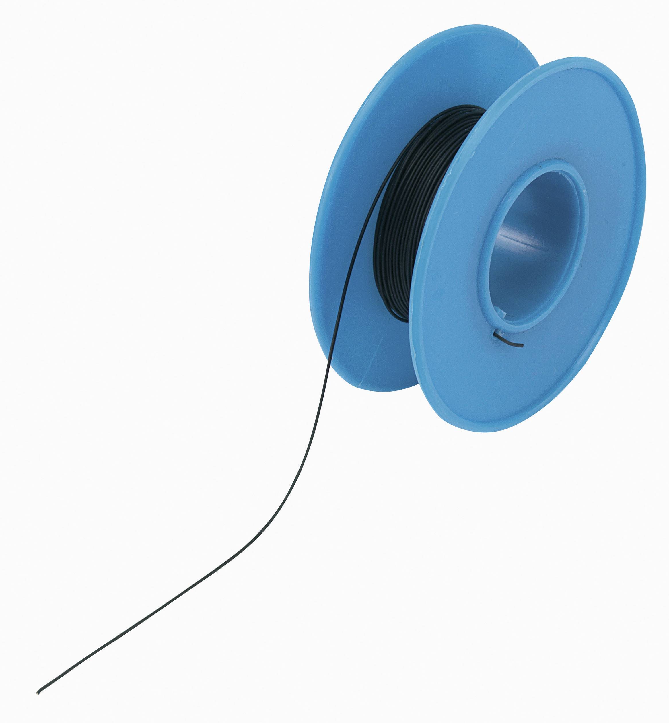 TRU COMPONENTS 1564481 Winding wire Wire Wrap 1 x 0.08 mm² Black 15 m