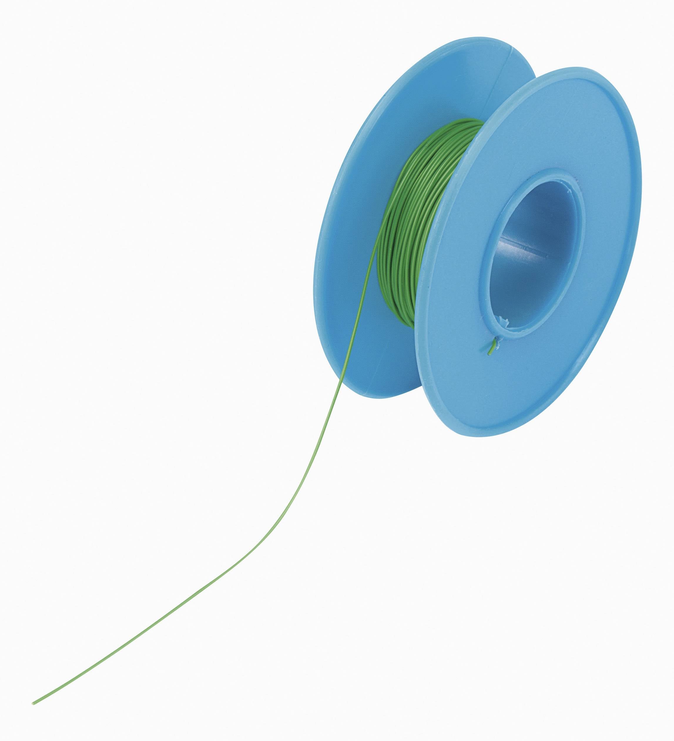 TRU COMPONENTS 1566855 Winding wire Wire Wrap 1 x 0.13 mm² Green 15 m