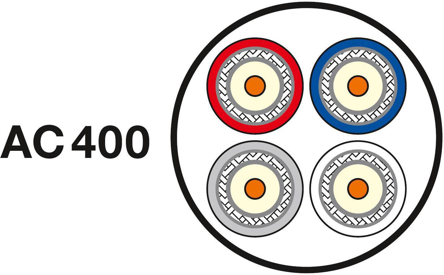 Interkabel AC 400 Coax Outside diameter: 6.90 mm 75 Ω 120 dB White Sold per metre-1