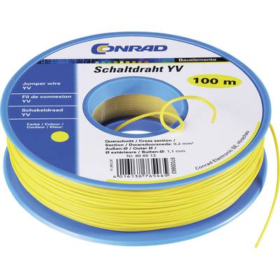 Conrad Components 1180542 Jumper wire Yv 1 x 0.20 mm² Green 100 m