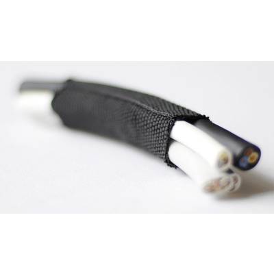 Three cables with a black, braided cable sleeve.