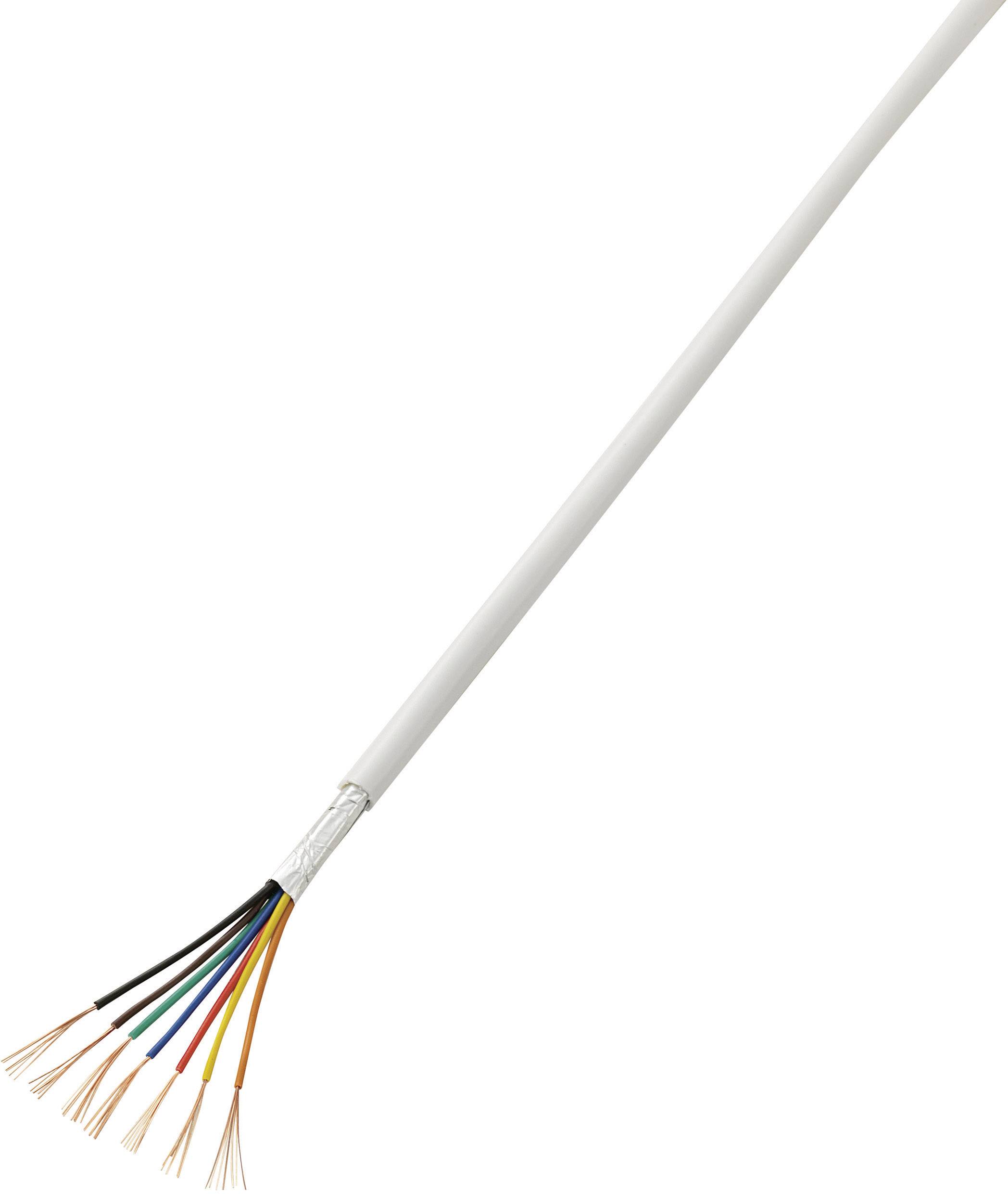 TRU COMPONENTS 1565224 Alarm wire LiYY 7 x 0.17 mm² White 50 m
