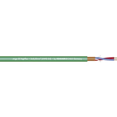 Sommer Cable 200-0004 Microphone cable  2 x 0.22 mm² Green Sold per metre