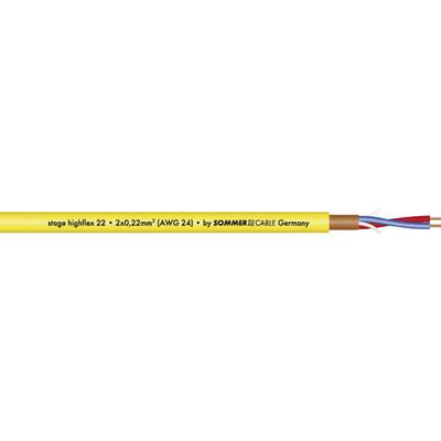 Sommer Cable 200-0007 Microphone cable  2 x 0.22 mm² Yellow Sold per metre