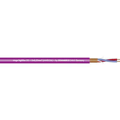 Sommer Cable 200-0008 Microphone cable  2 x 0.22 mm² Violet Sold per metre