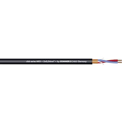 Sommer Cable 200-0051 Microphone cable  2 x 0.34 mm² Black Sold per metre