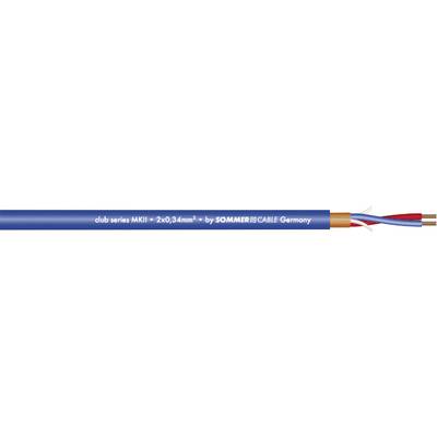Sommer Cable 200-0052 Microphone cable  2 x 0.34 mm² Blue Sold per metre