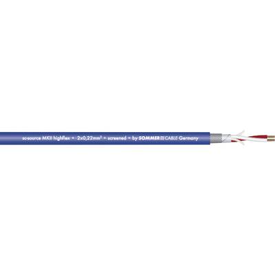 Sommer Cable 200-0102 Microphone cable  2 x 0.25 mm² Blue Sold per metre