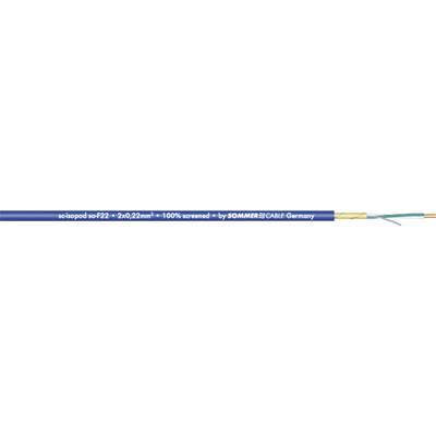 Sommer Cable 200-0402 Audio cable  2 x 0.22 mm² Blue Sold per metre