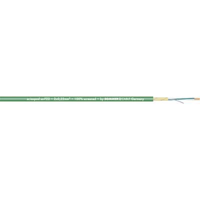 Sommer Cable 200-0404 Audio cable  2 x 0.22 mm² Green Sold per metre