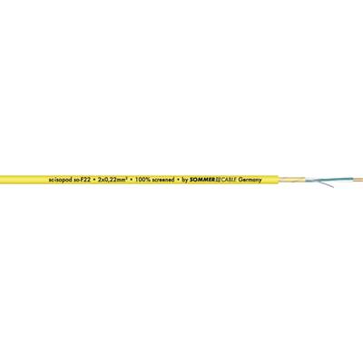 Sommer Cable 200-0407 Audio cable  2 x 0.22 mm² Yellow Sold per metre