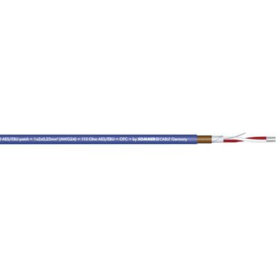 Sommer Cable 520-0102 Digital cable  2 x 0.22 mm² Blue Sold per metre