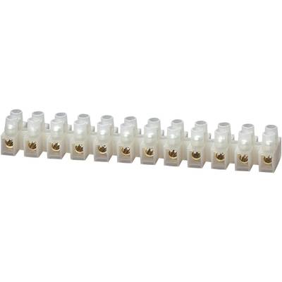 TRU COMPONENTS Screw terminal flexible: 0.5-1.5 mm² fixed: 0.5-1.5 mm² Number of pins (num): 12 White 1 pc(s) 