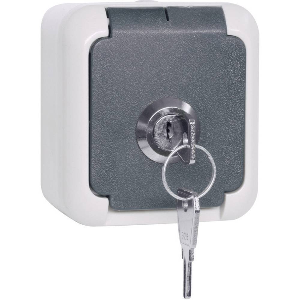EMZ 102 337 Surface-mount socket Lockable, Keyed-alike IP44 Grey from ...