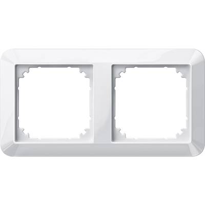 Merten 2x Frame  1-M, System M Polar white glossy 389219