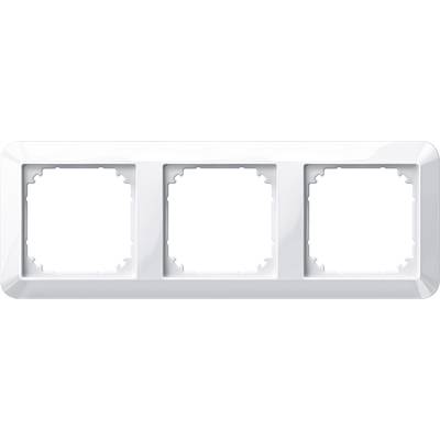 Merten 3x Frame  1-M, System M Polar white glossy 389319
