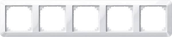 Merten 5x Frame  1-M, System M Polar white glossy 389519 1 pc(s)