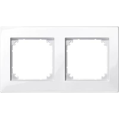 Merten 2x Frame  M-Plan Polar white glossy 515219