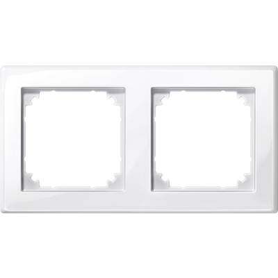 Merten 2x Frame  M-Smart Polar white glossy 478219