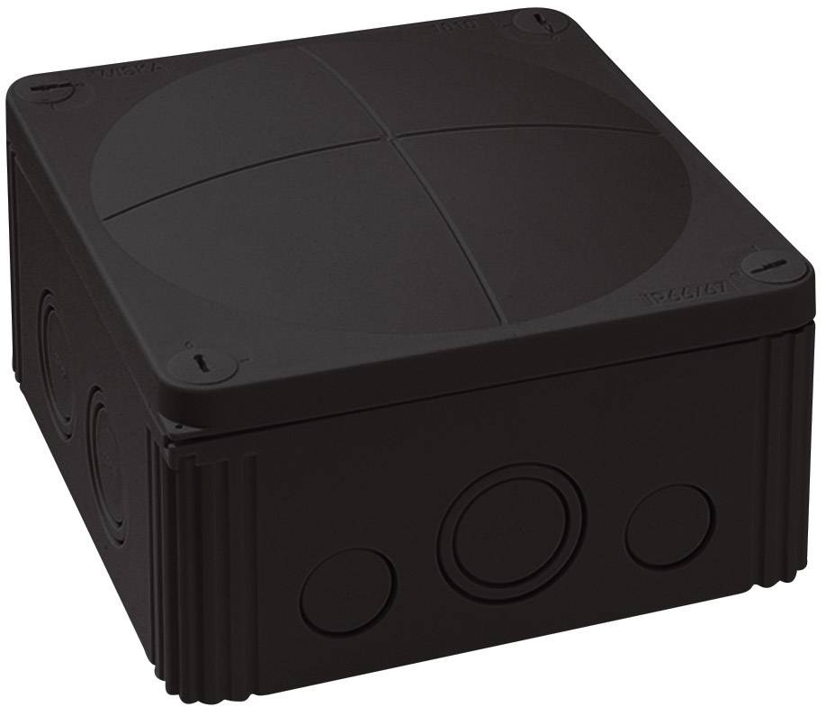 Wiska 10062214 Junction box (L x W x H) 140 x 140 x 82 mm Black IP66/IP67 1 pc(s)
