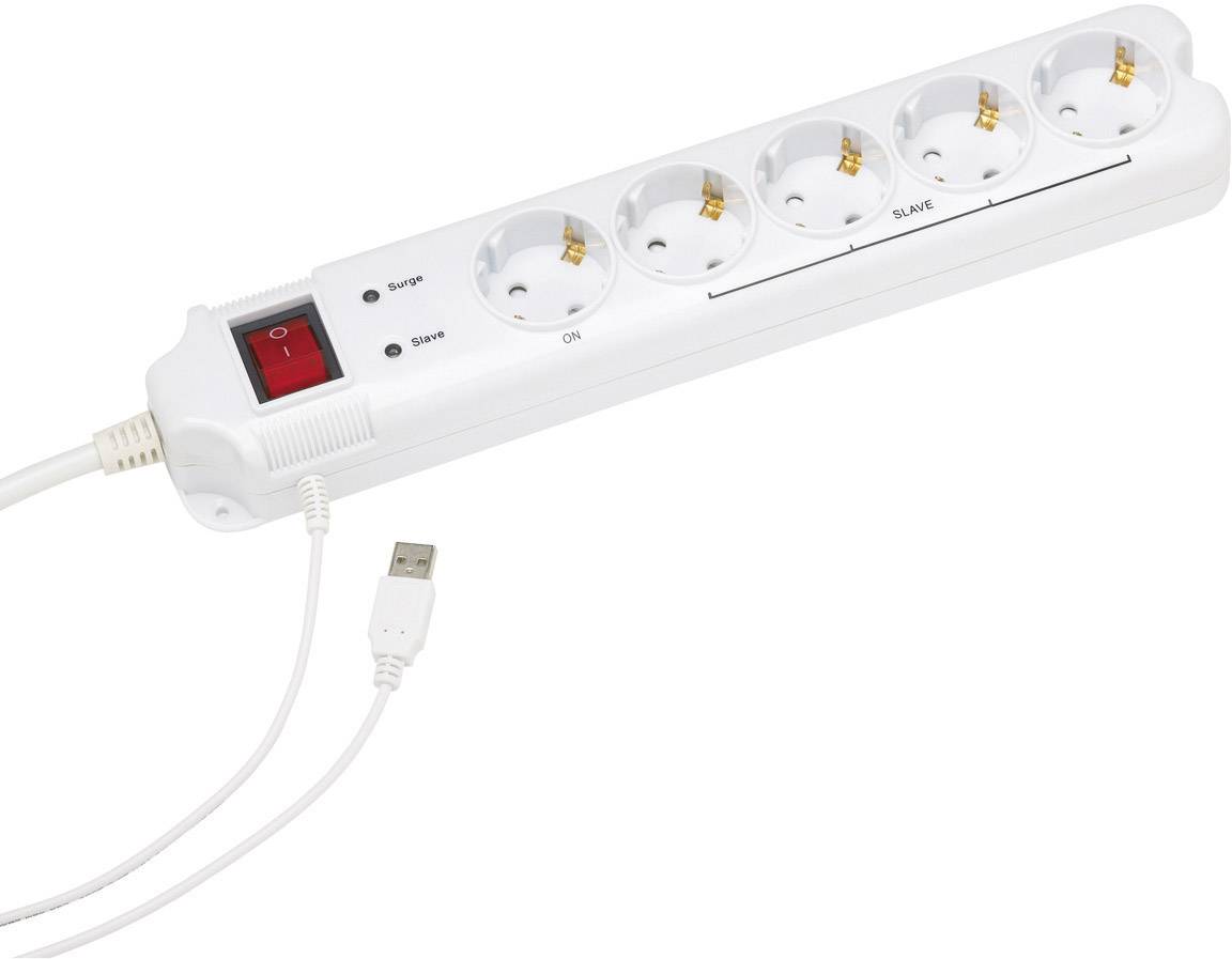 Image of Gembird 201010013 Smart power strips (Master-Slave strips) 5x White PG connector 1 pc(s)