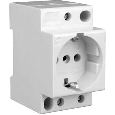 DIN rail mains socket w/o cover Eaton Z-SD230 Pure white (RAL 9010) 1 pc(s)