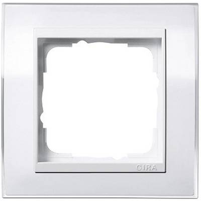 GIRA 1x Frame  Event Transparent, Standard 55, System 55 White (glossy) 0211 723
