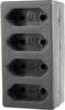 GAO 0132 4x Socket splitter Black