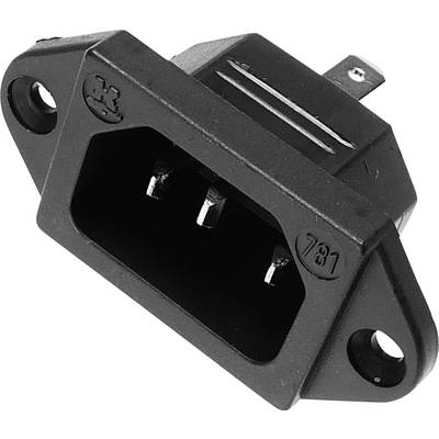 Kaiser 781/SW IEC connector  Plug, vertical mount Total number of pins: 2 + PE 10 A Black 1 pc(s) 