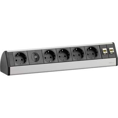 EVOline 93002983 Socket strip (+ switch) Black/silver PG connector 1 pc(s)