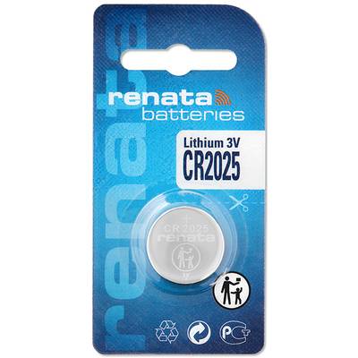 Renata Button cell CR 2025 3 V 1 pc(s) 165 mAh Lithium CR2025