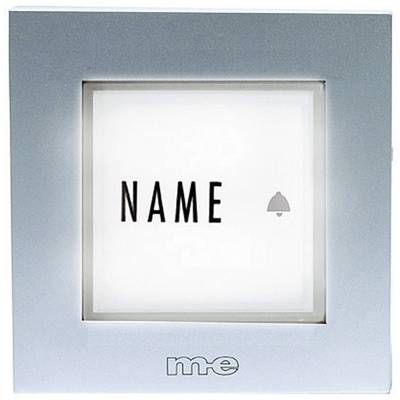 m-e modern-electronics KTB-1 S Bell panel incl. nameplate 1x Silver 12 V/1 A