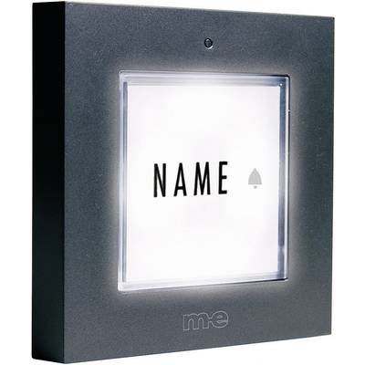 m-e modern-electronics KTB-1 A Bell panel incl. nameplate 1x Anthracite 12 V/1 A