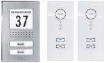 m-e modern-electronics ADV 122 WW Vistadoor Door intercom Corded Complete kit Semi-detached Stainless steel, White