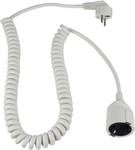 Earthed spiral cord white