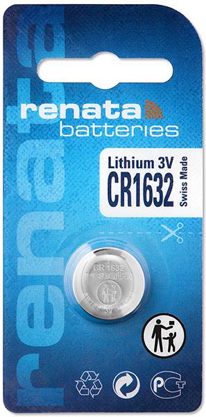 CR1632 - Renata - Batterie, Cellule simple, 3 V