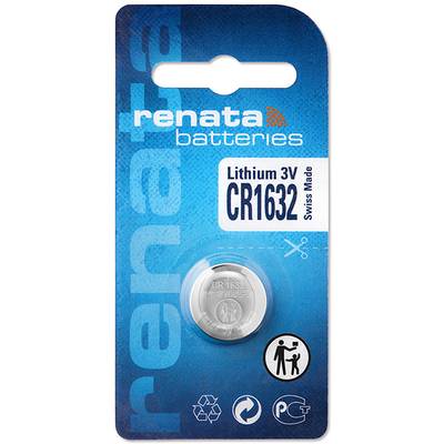 Renata Button cell CR 1632 3 V 1 pc(s) 137 mAh Lithium CR1632