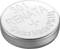 Silver button cell battery with inscription '301 RENATA Swiss Made 0% Hg', showing the brand and origin of the battery.