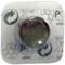 A Renata button cell battery, model 301, in a transparent packaging with recycling and disposal symbols.