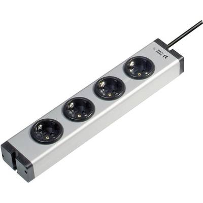 'Four-socket extension lead with a power cable, suitable for connecting multiple electronic devices.'