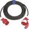 CEEKabel 16A, 5-pole, 25m, red, suitable for industrial machinery, with plug and socket, for secure power supply.