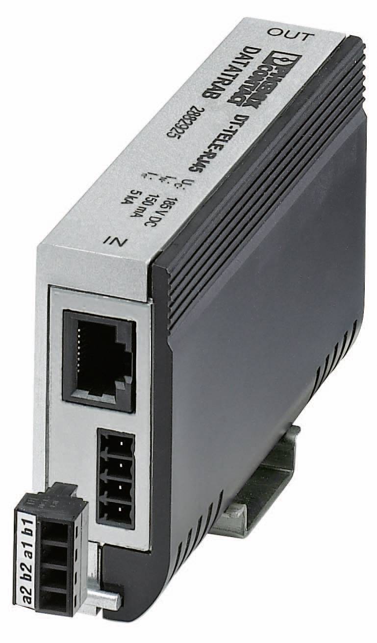Phoenix Contact 2882925 DT-TELE-RJ45 Surge protection in-line connector Surge protection for: Switchboards, DSL (RJ45), ISDN (RJ45), Phone/fax (RJ11) 5 kA 1