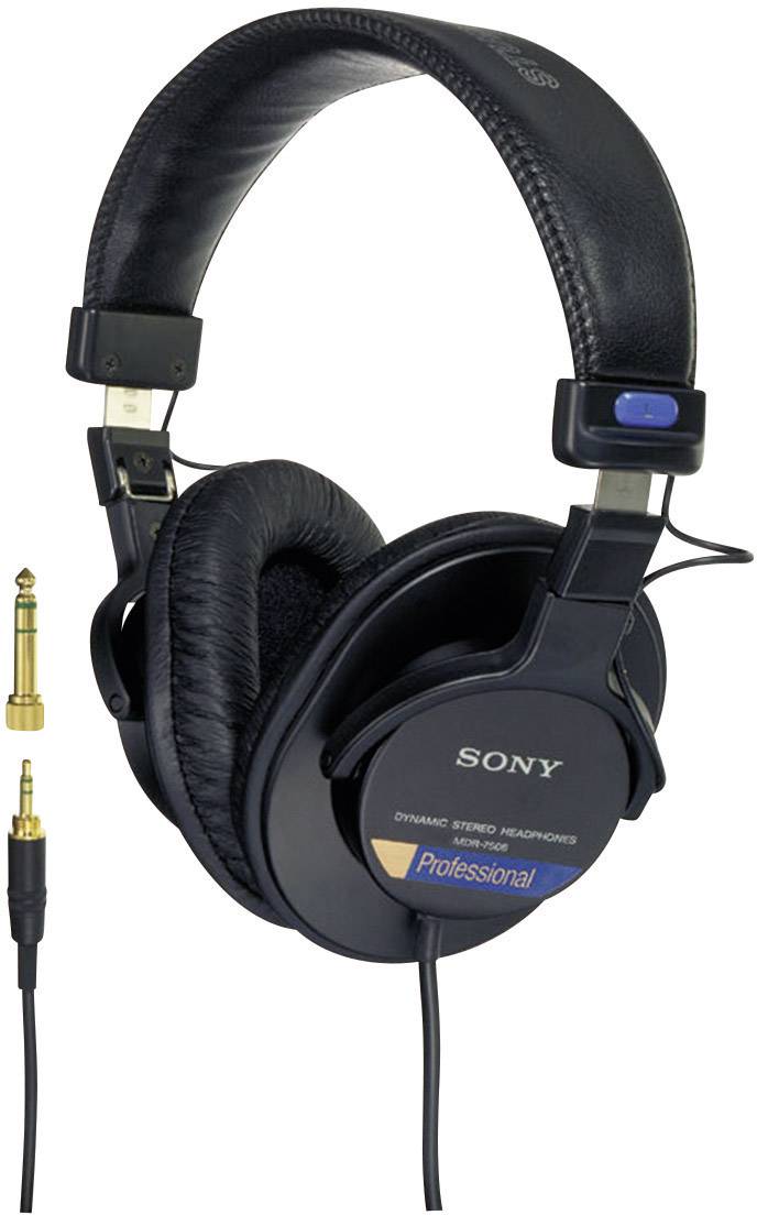 Sony, MDR-7506, Studio, Over-ear headphones, Corded (1075100), Black, This  text is machine translated.