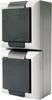 GAO 9170 Wet room switch product range Two gang socket Business-Line Grey 1 pc(s)
